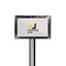 Montour Line Sign Frame Floor Standing 7 x 11 in. H Polished Stainless Steel FS200-711-H-PS - alternate 1